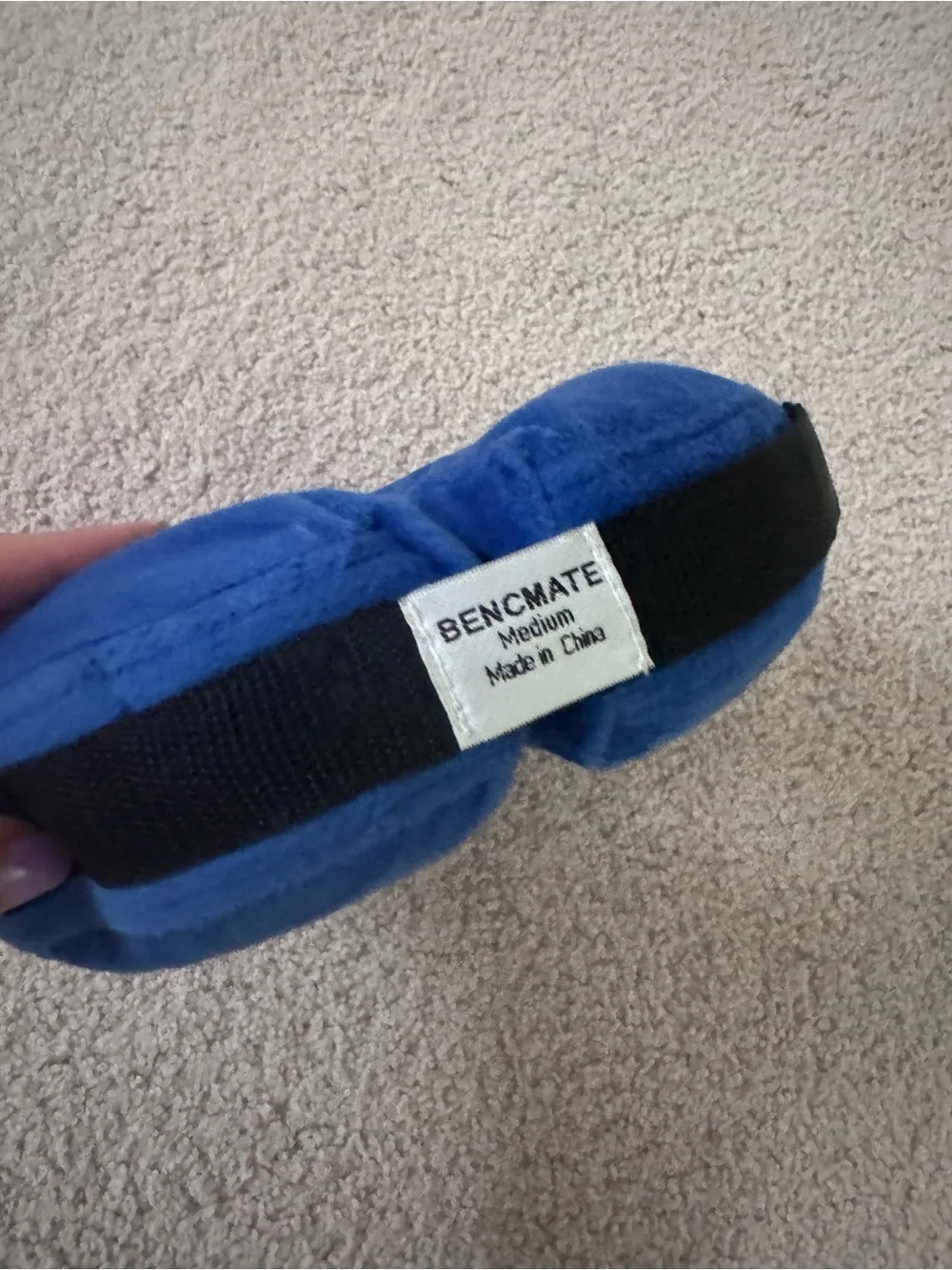 Blue Plush Donut Recovery Collar for Dogs - Comfortable Soft Support